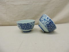 Celadon and Blue Vintage Decorative Bowls