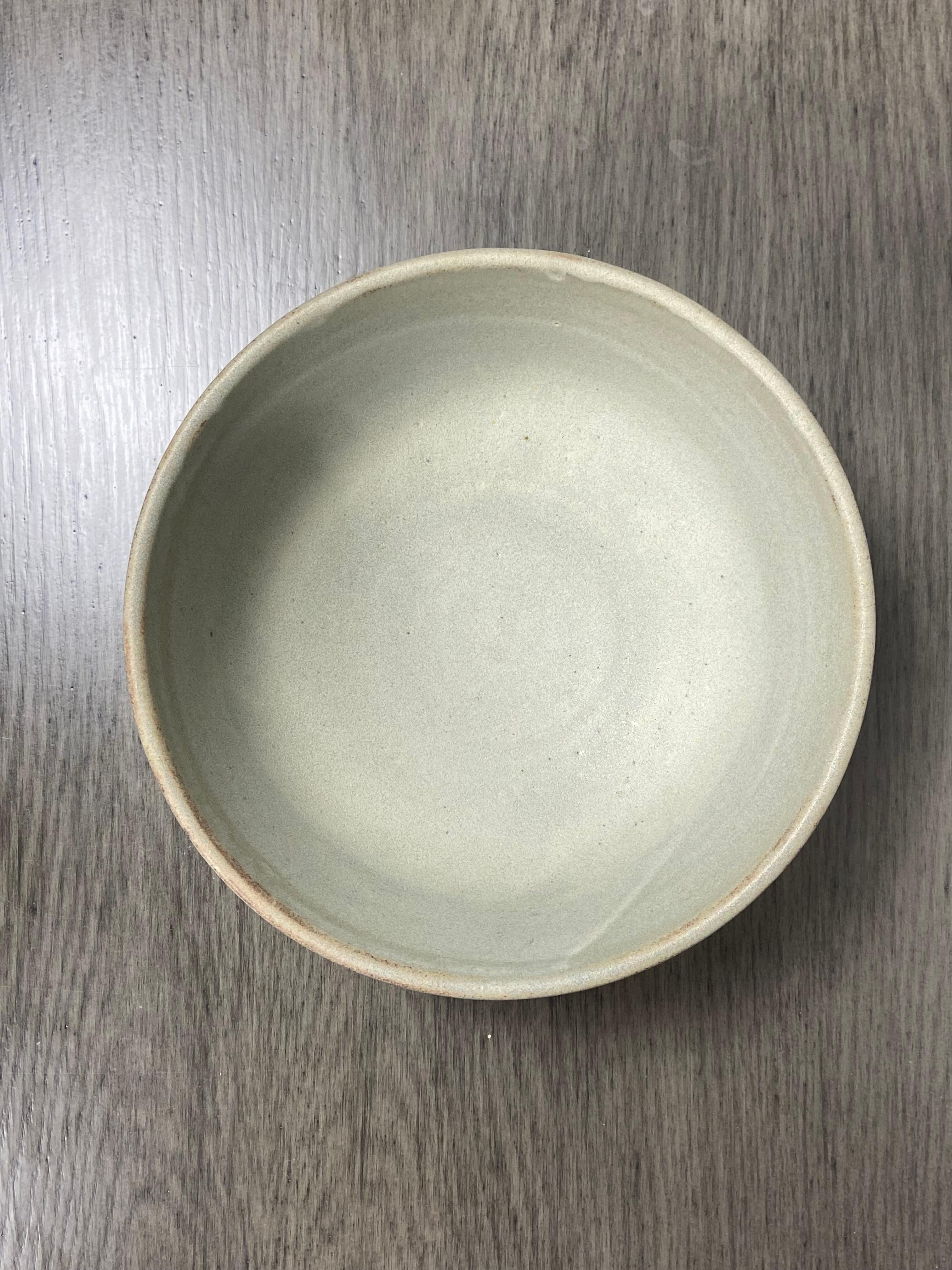 Celadon Ceramic Bowl With Drip Glaze For Sale 4