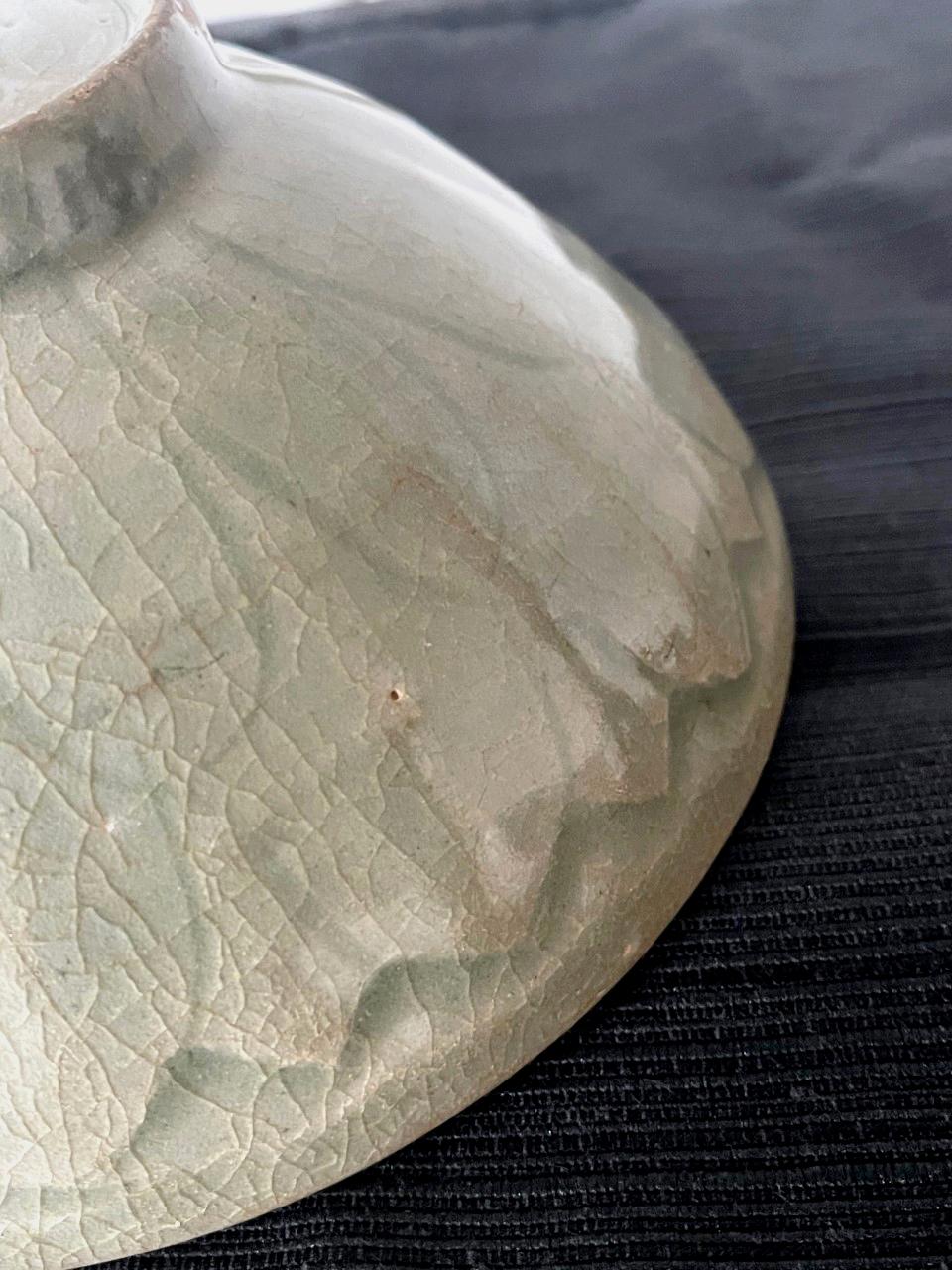 Celadon Ceramic Lotus Bowl Korean Goryeo Dynasty 4