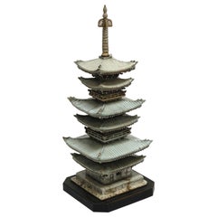 Celadon Ceramic Pagoda from Japan, 18th Century