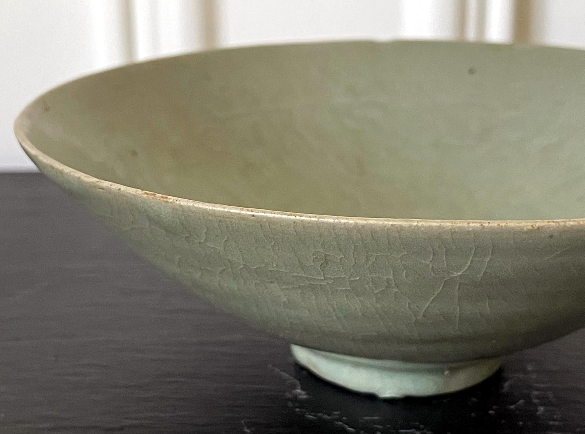 Celadon Ceramic Tea Bowl Korean Goryeo Dynasty For Sale 6