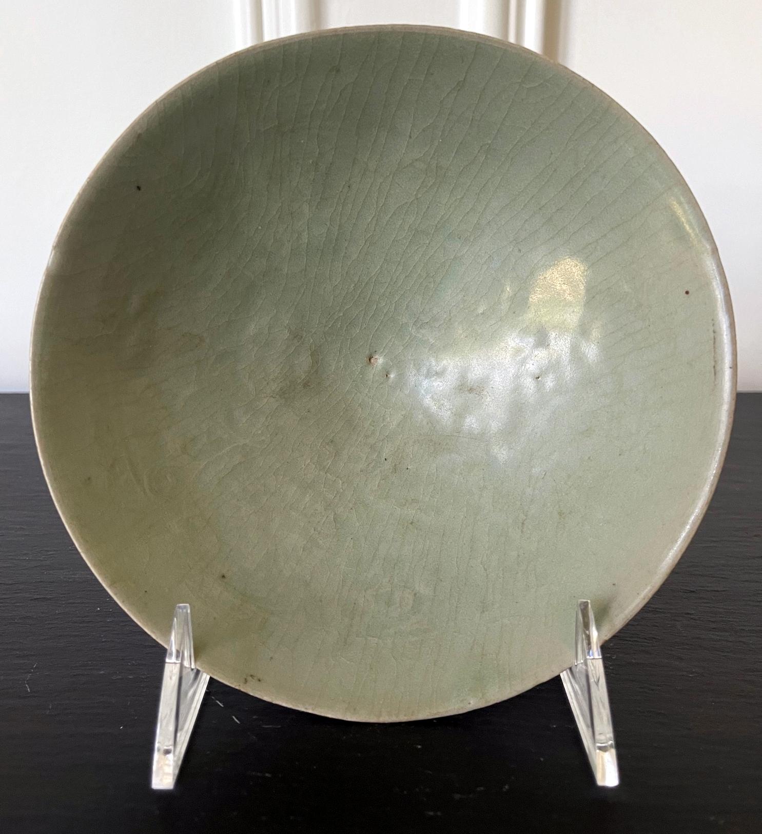 Celadon Ceramic Tea Bowl Korean Goryeo Dynasty In Good Condition For Sale In Atlanta, GA
