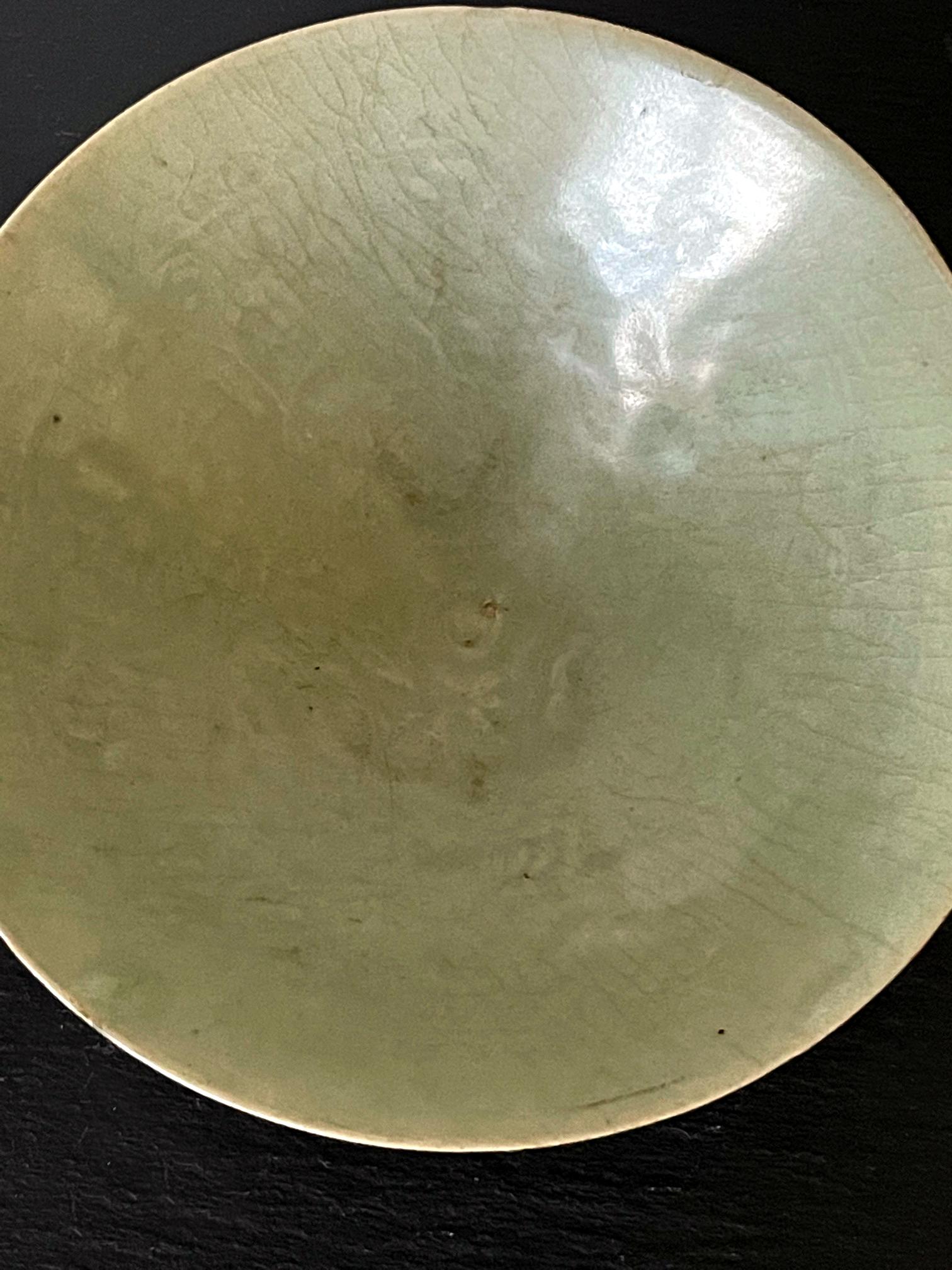 18th Century and Earlier Celadon Ceramic Tea Bowl Korean Goryeo Dynasty For Sale