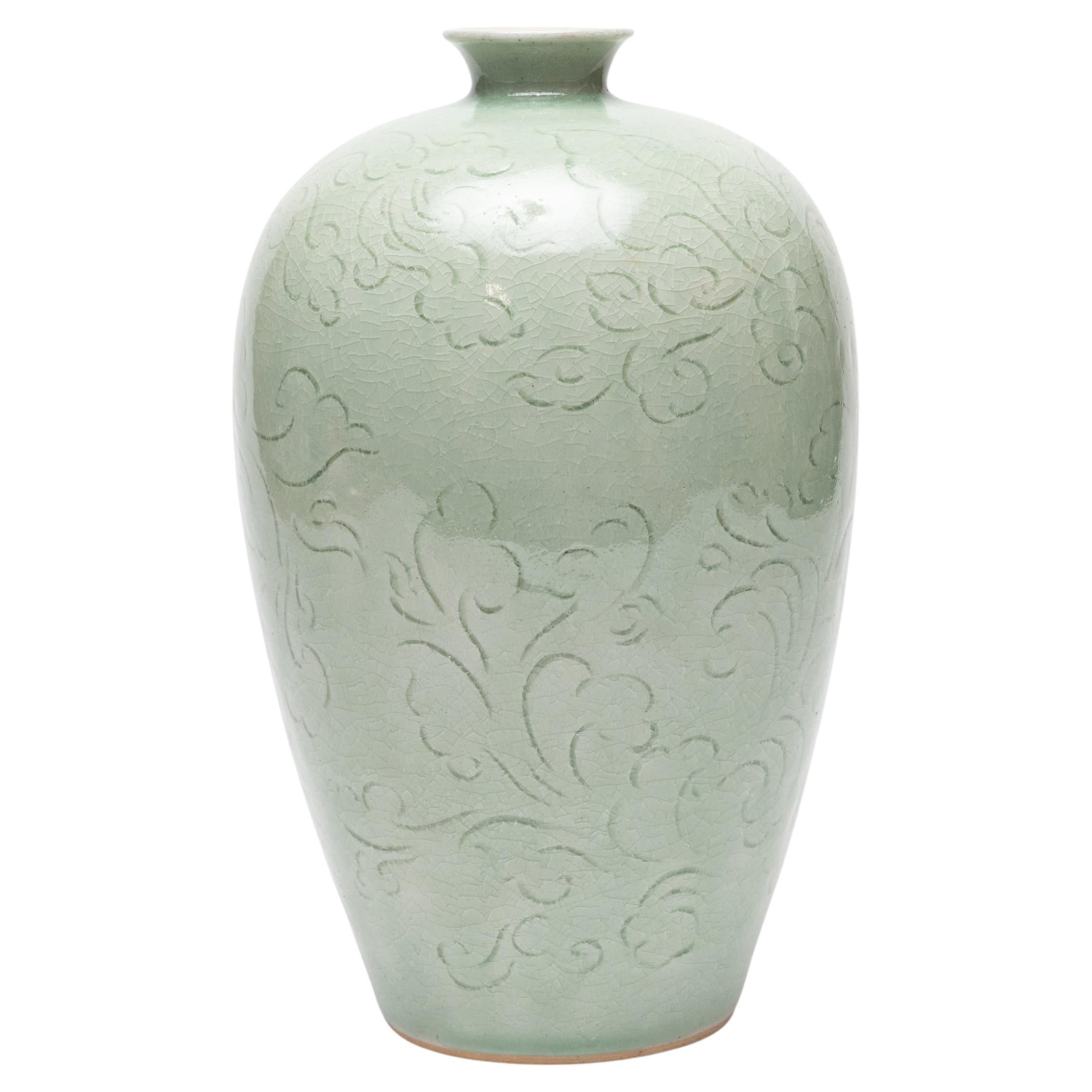 Vase Meiping en nuage céladon