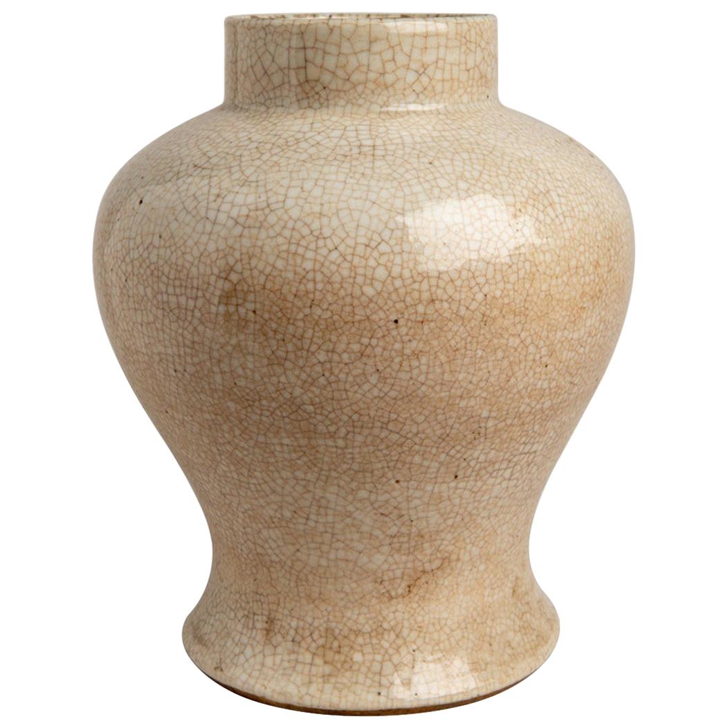 Celadon Crakle Glaze Chinese Vase For Sale