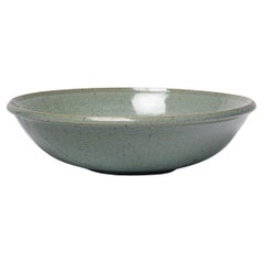 Celadon glazed ceramic dish by François Eve, circa 1980.
