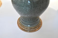 Celadon Glazed Porcelain Lamps