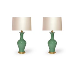 Celadon Glazed Porcelain Lamps