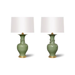 Celadon Glazed Porcelain Lamps