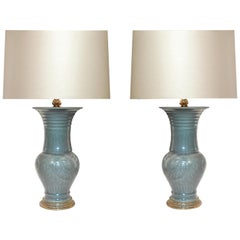 Celadon Glazed Porcelain Lamps
