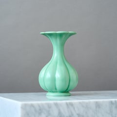 Vase Art déco en céramique vert céladon par Arthur Percy pour Gefle, Suède, années 1930