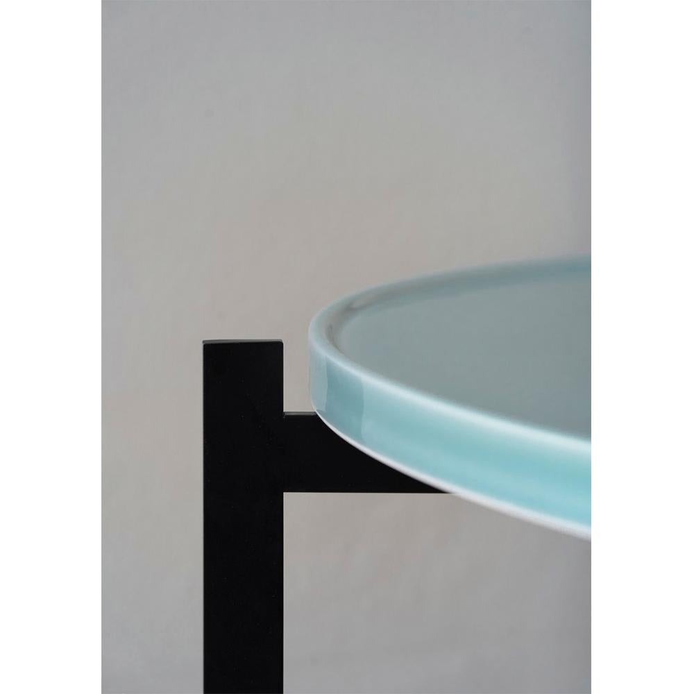 Danish Celadon Green Porcelain Single Deck Table by OxDenmarq For Sale