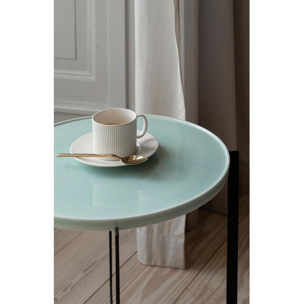 Danish Celadon Green Porcelain Small Deck Table by Ox Denmarq For Sale