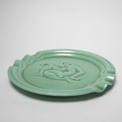 Celadon Green Swedish Grace Plate by Arthur Percy for Gefle, Sweden, c. 1930