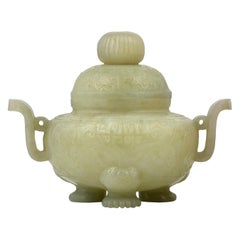 Celadon Jade Covered Bowl