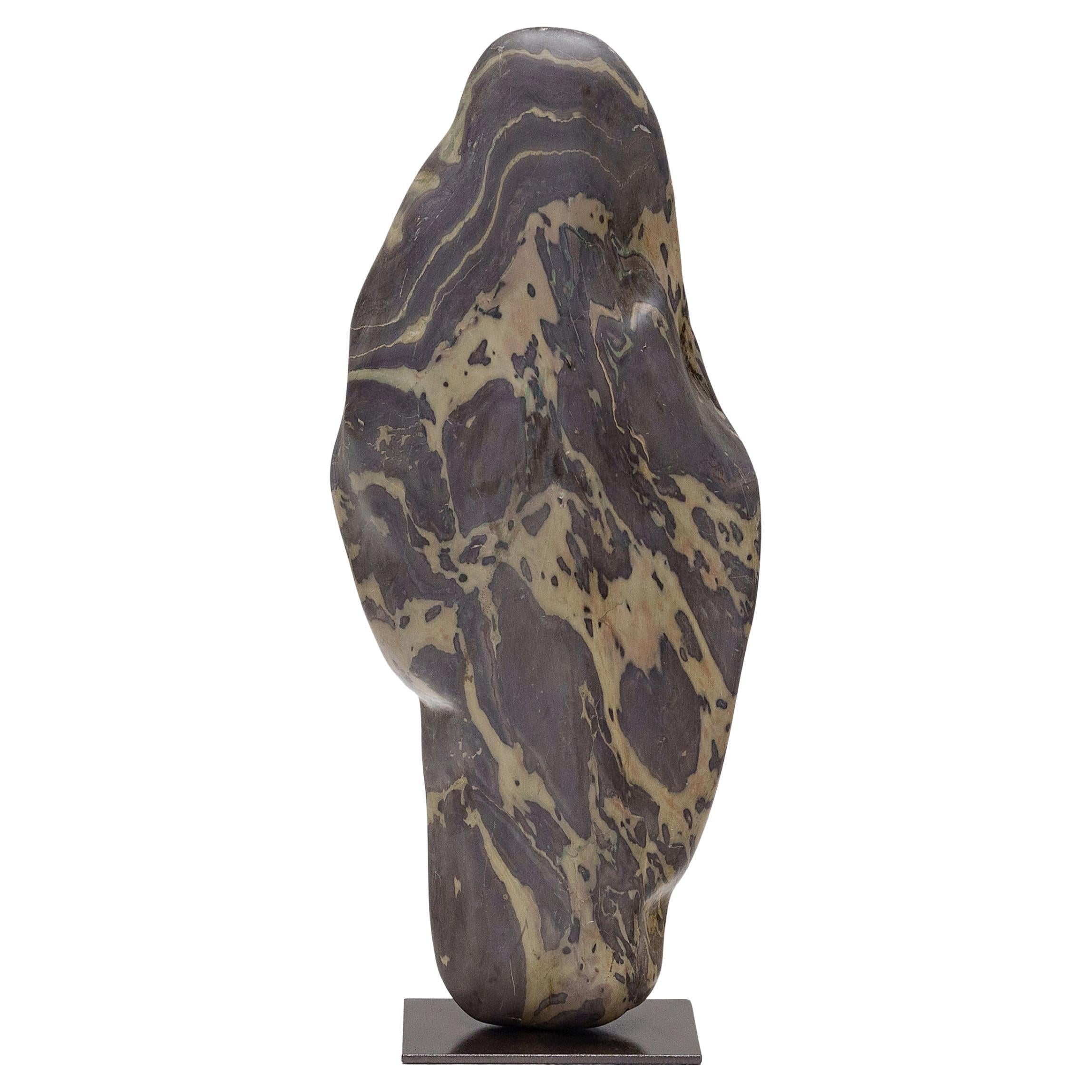 Celadon Mountain Meditation Stone Sculpture