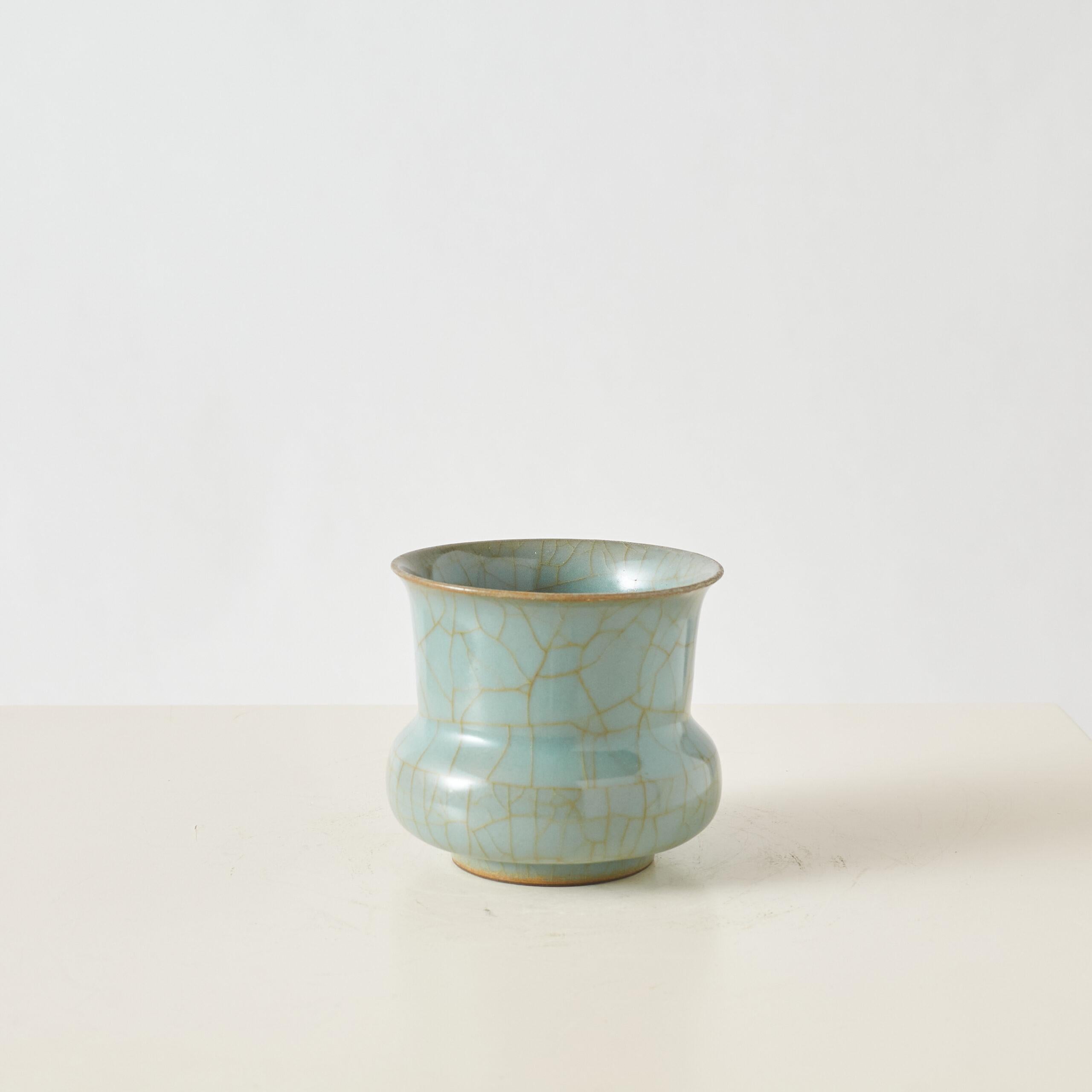 Celadon Porzellan Zhadou Gefäß (Chinesisch) im Angebot