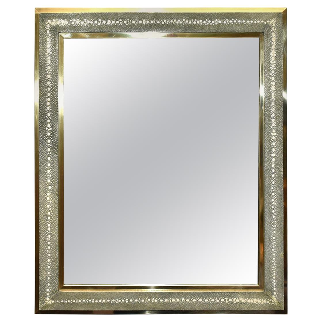 Celadon Shagreen Mirror