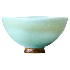 Celadon Stoneware Miniature Bowl by Berndt Friberg. Gustavsberg, Sweden, 1960s