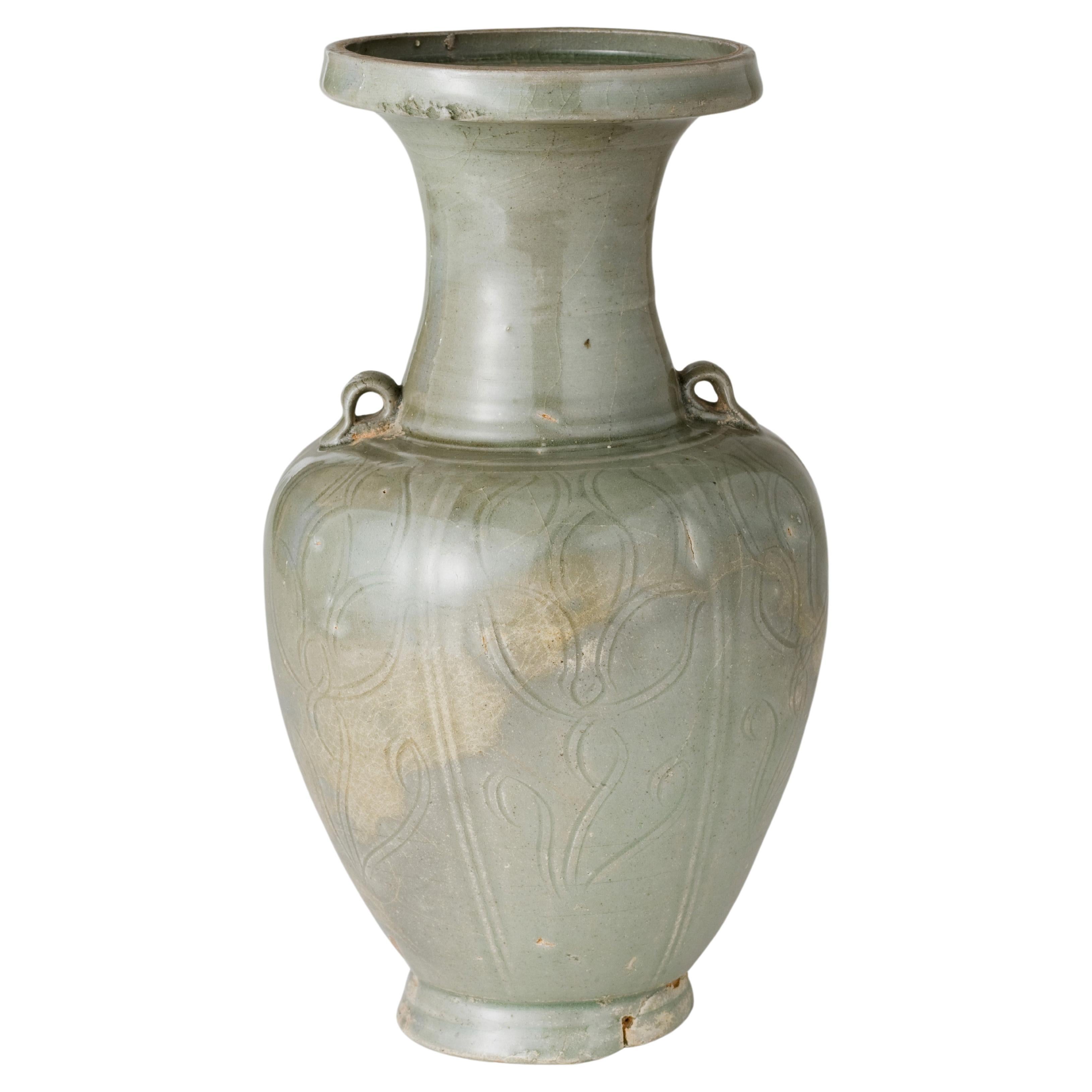 Celadon-Vase, Fünf Dynastien oder Nördliche Song Dynastie, 10.-11. Jahrhundert