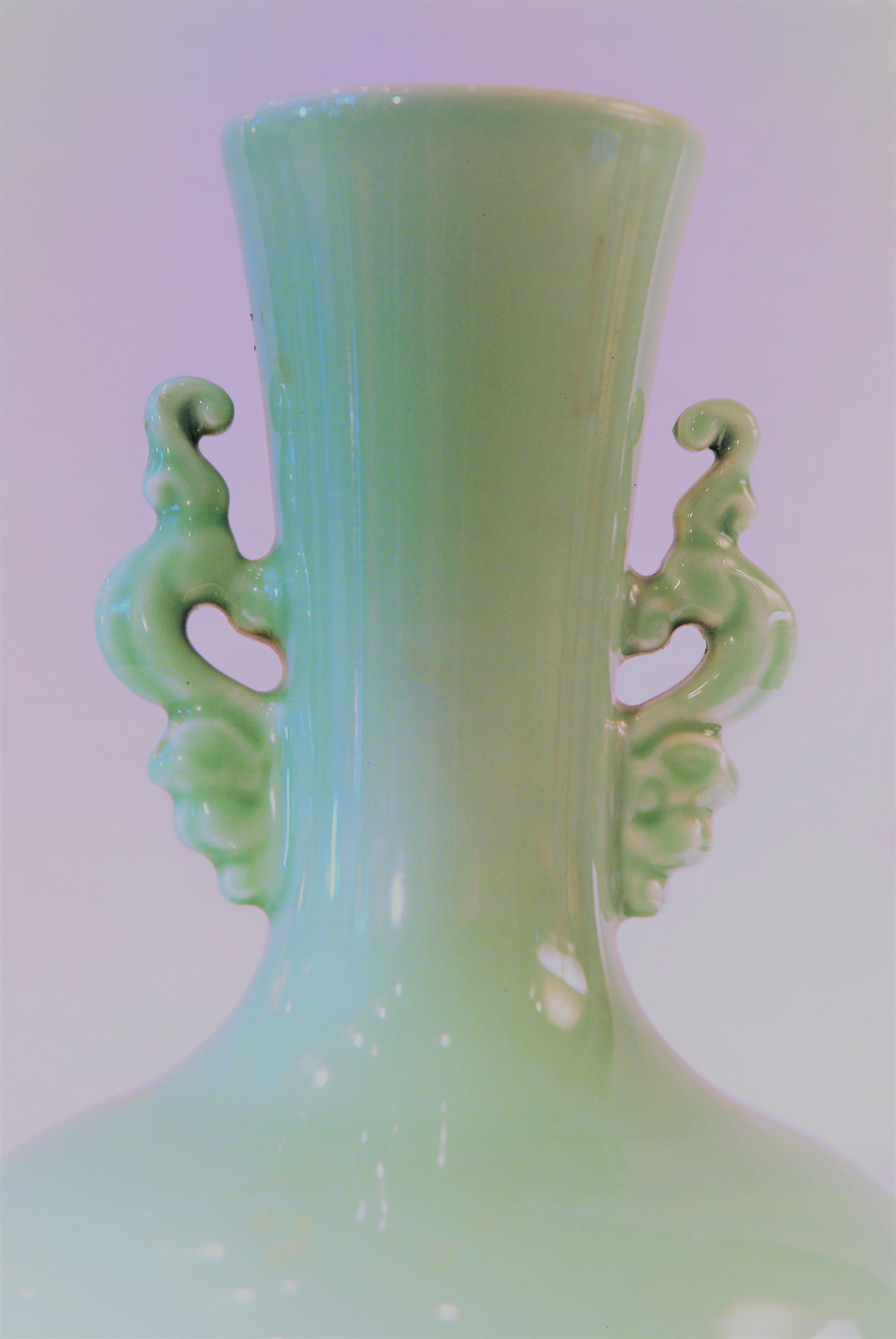 Celadon Vase In Excellent Condition In Palm Beach, FL