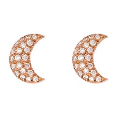 Celaeno Earrings, White Diamonds, 18 Karat Rose Gold