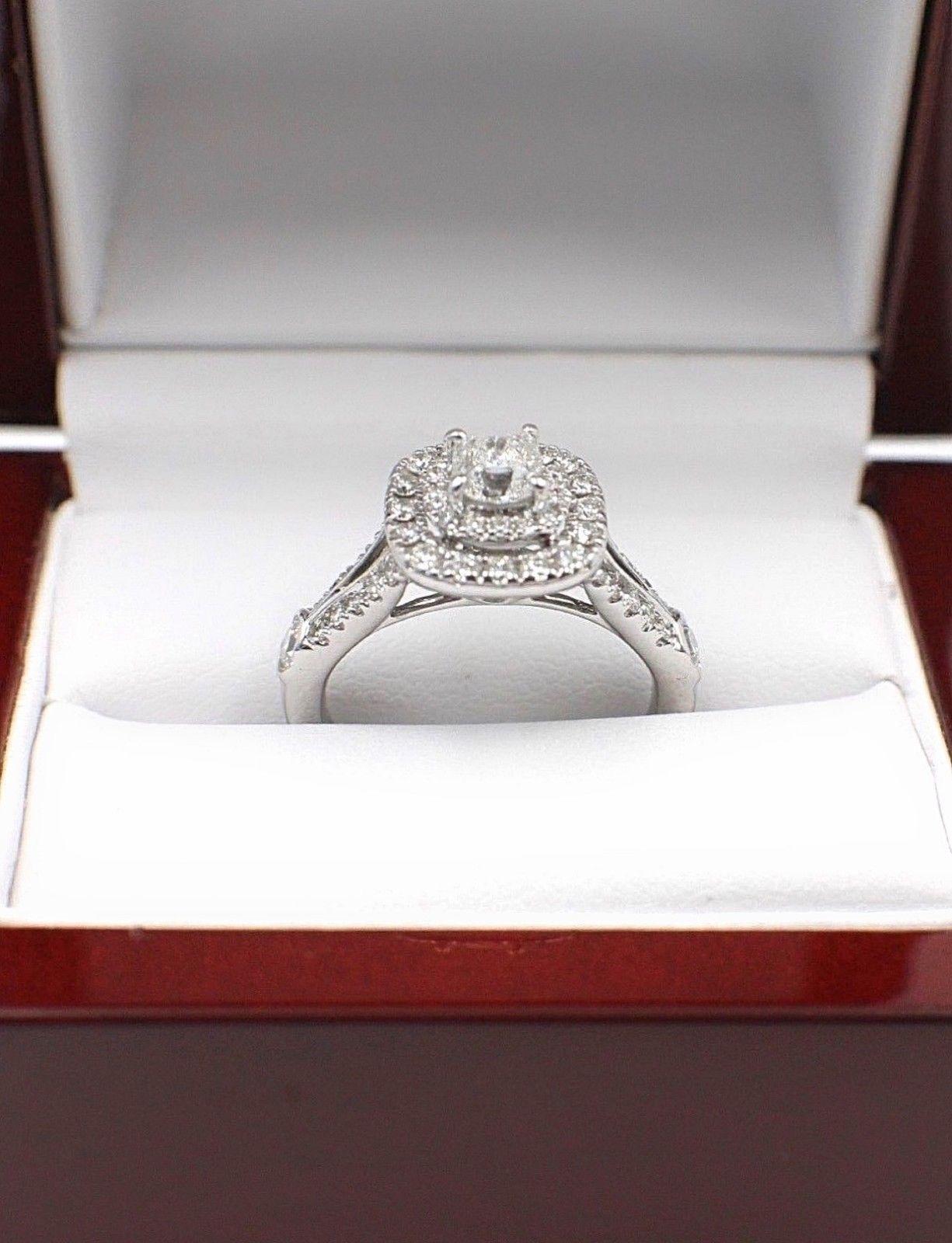 Celebration Cushion Diamond Ring Double Halo 1.20 Carat 18 Karat White Gold For Sale 4