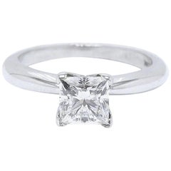 Celebration Diamond Engagement Ring Princess Cut 1.00 CT H VVS2 14KT White Gold