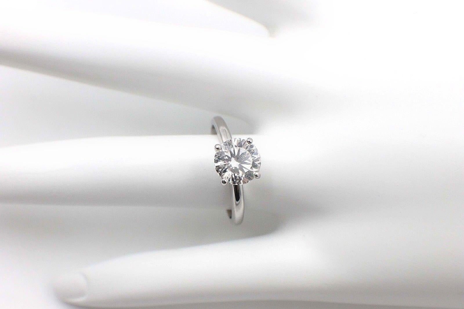 Celebration Diamond Engagement Ring Round 1.59 CTS I SI1 14K White Gold GIA  In Excellent Condition For Sale In San Diego, CA