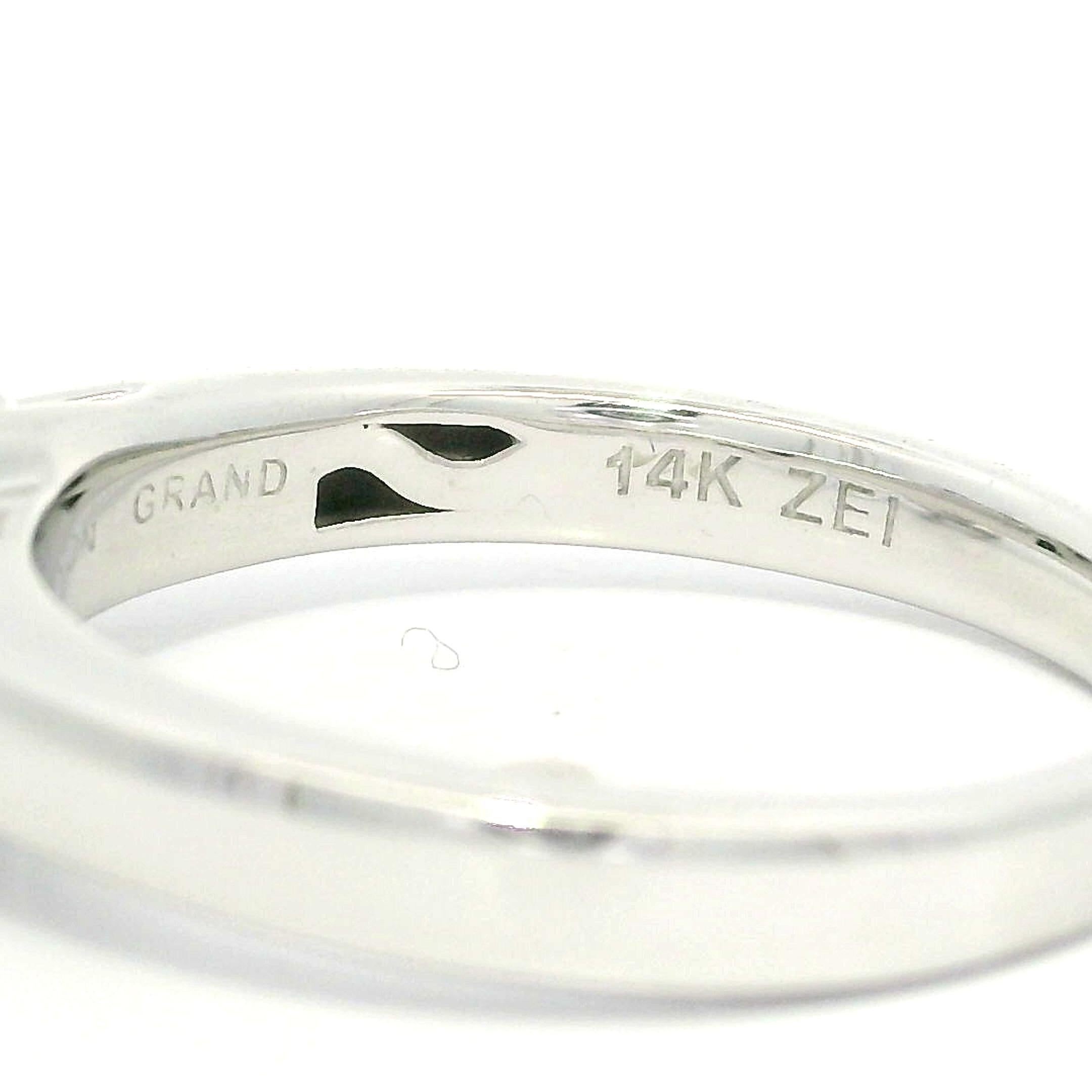 Celebration Diamond Bague solitaire en or 14k GIA .98ct Princess Cut F SI2 Diamond Solitaire Ring en vente 6