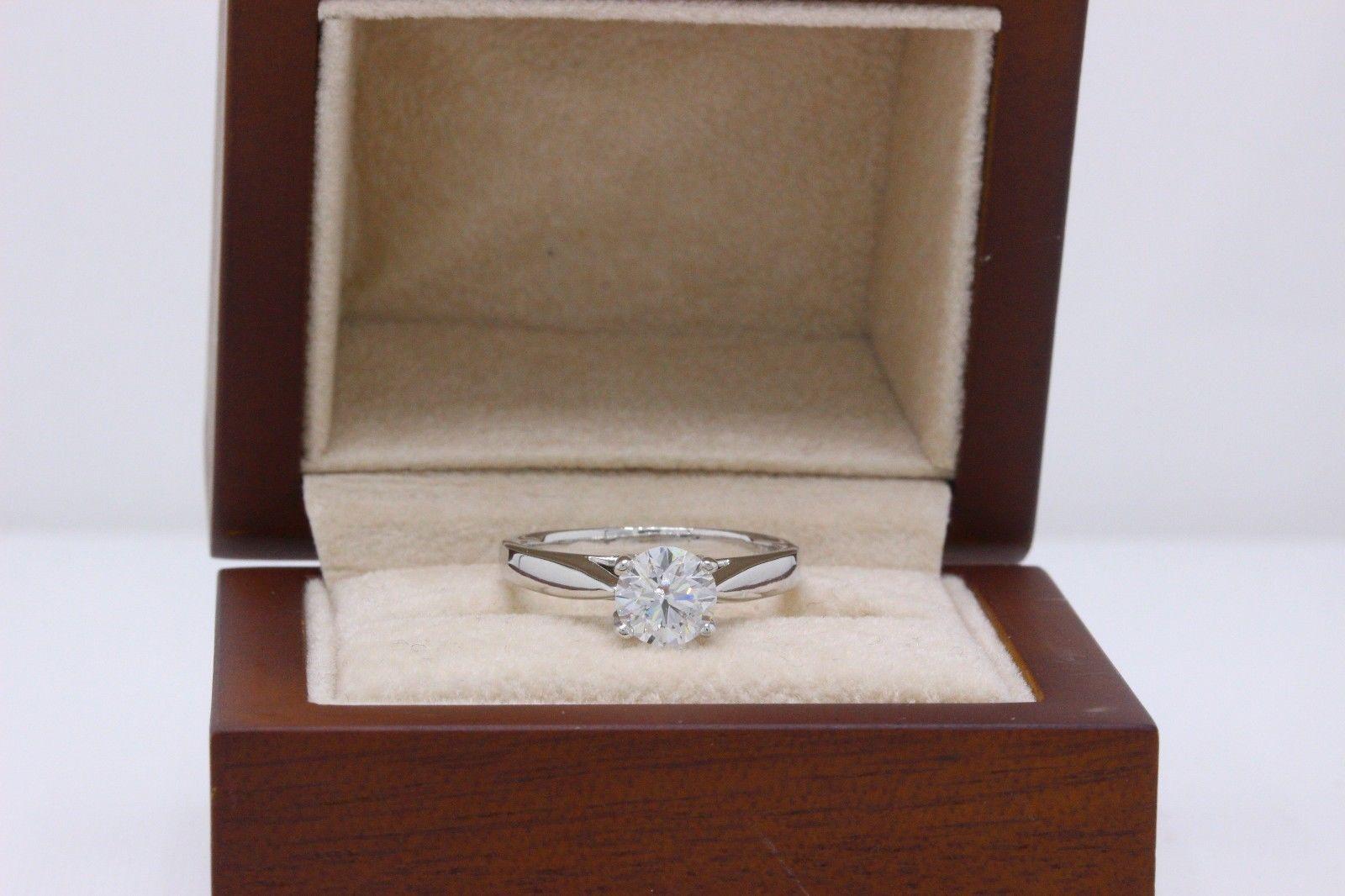 Celebration Grand Diamond Engagement Ring Round 1.04 Cts H I1 14k White Gold For Sale 4