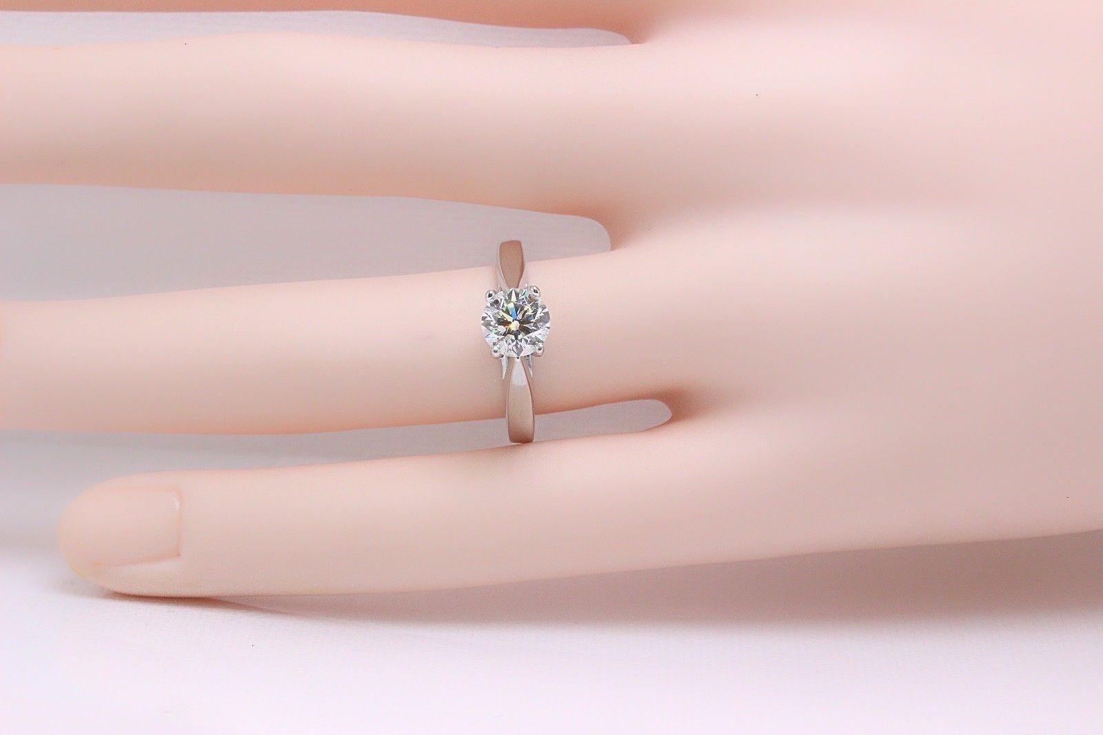Celebration Grand Diamond Engagement Ring Round 1.04 Cts H I1 14k White Gold For Sale 1