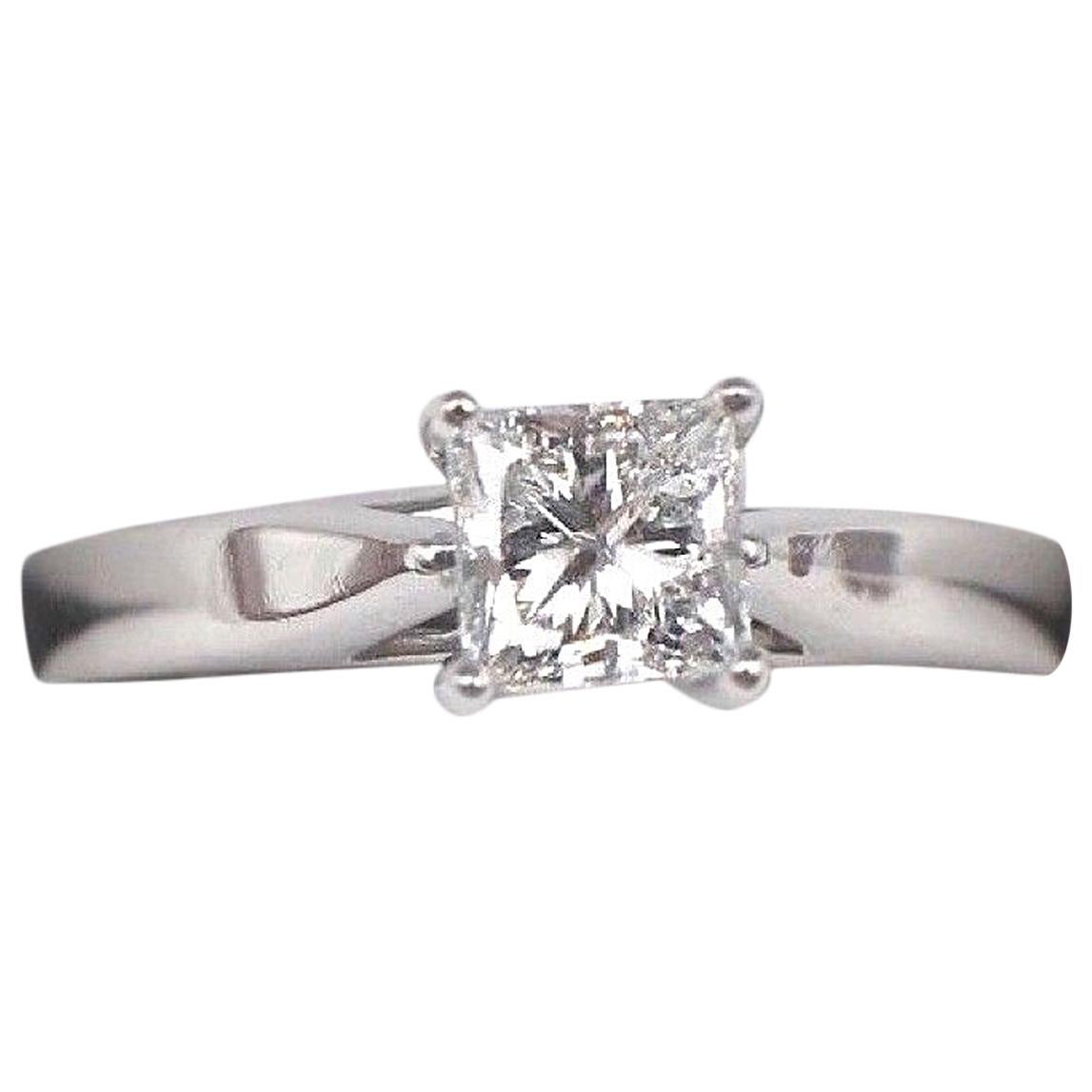 Celebration Grand Diamond Ring Princess 1.00 Carat G I1 14 Karat White Gold