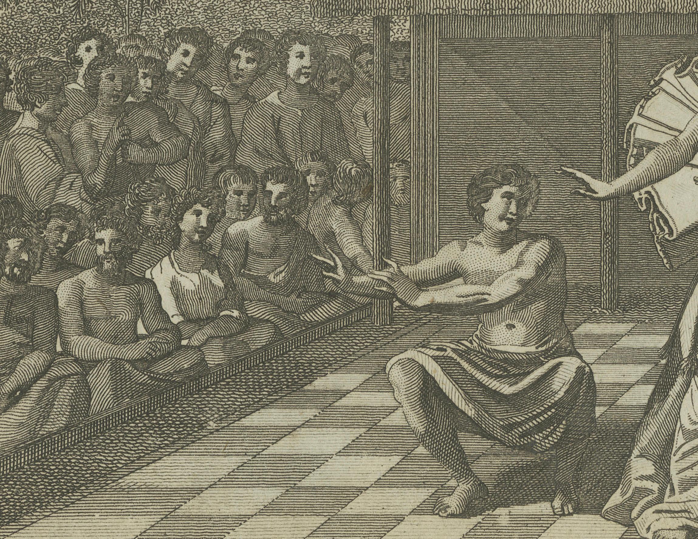 Feier der tahitianischen Kultur: Traditioneller Tanz in Otaheite, um 1785 im Zustand „Relativ gut“ im Angebot in Langweer, NL