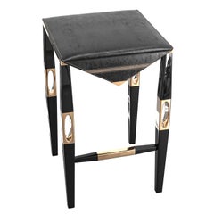 Sgabello da bar "Celebre" in acciaio inossidabile e bronzo, Istanbul