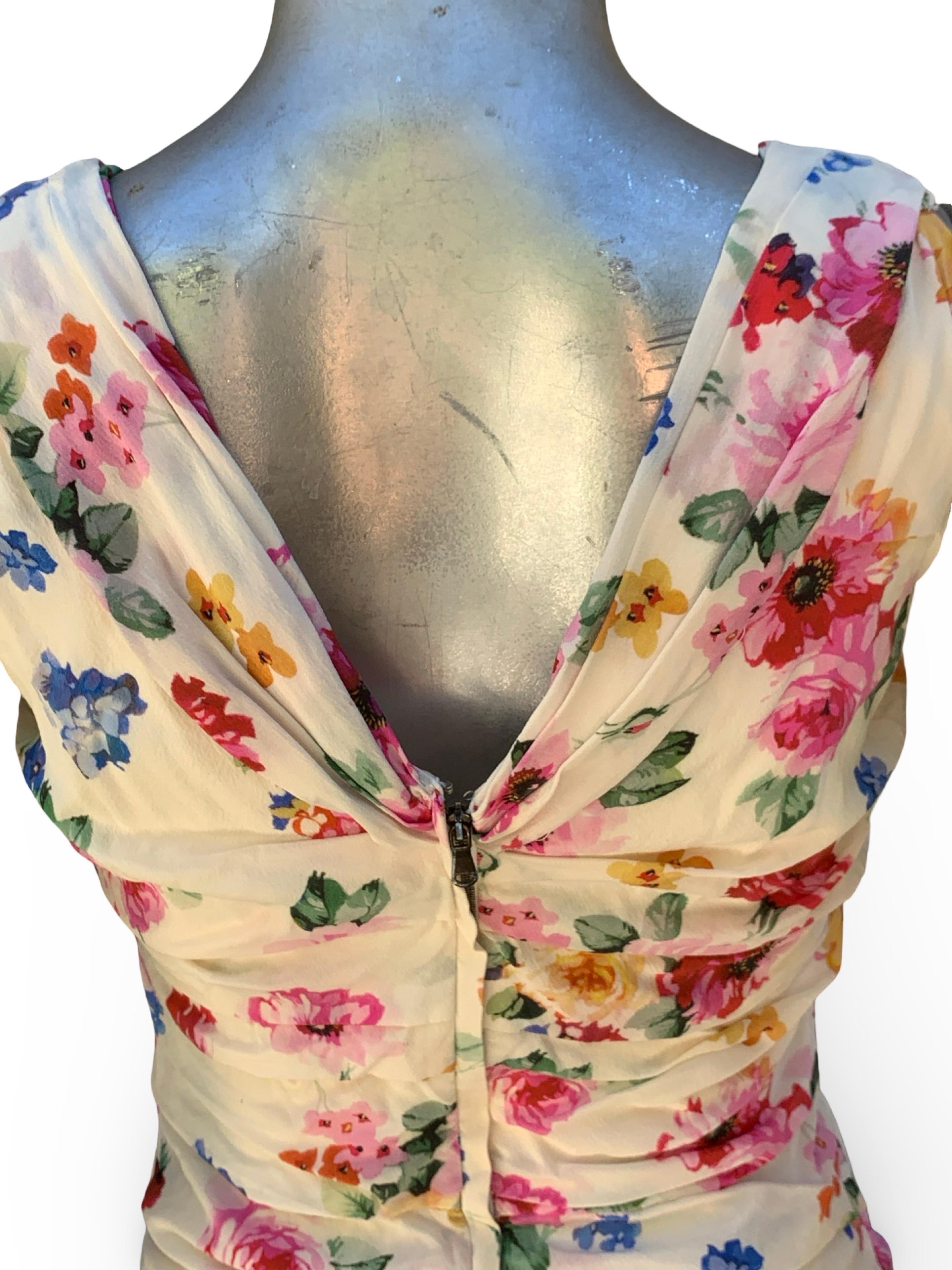 Celebrity Owned Dolce And Gabbana Floral Silk Iconic 