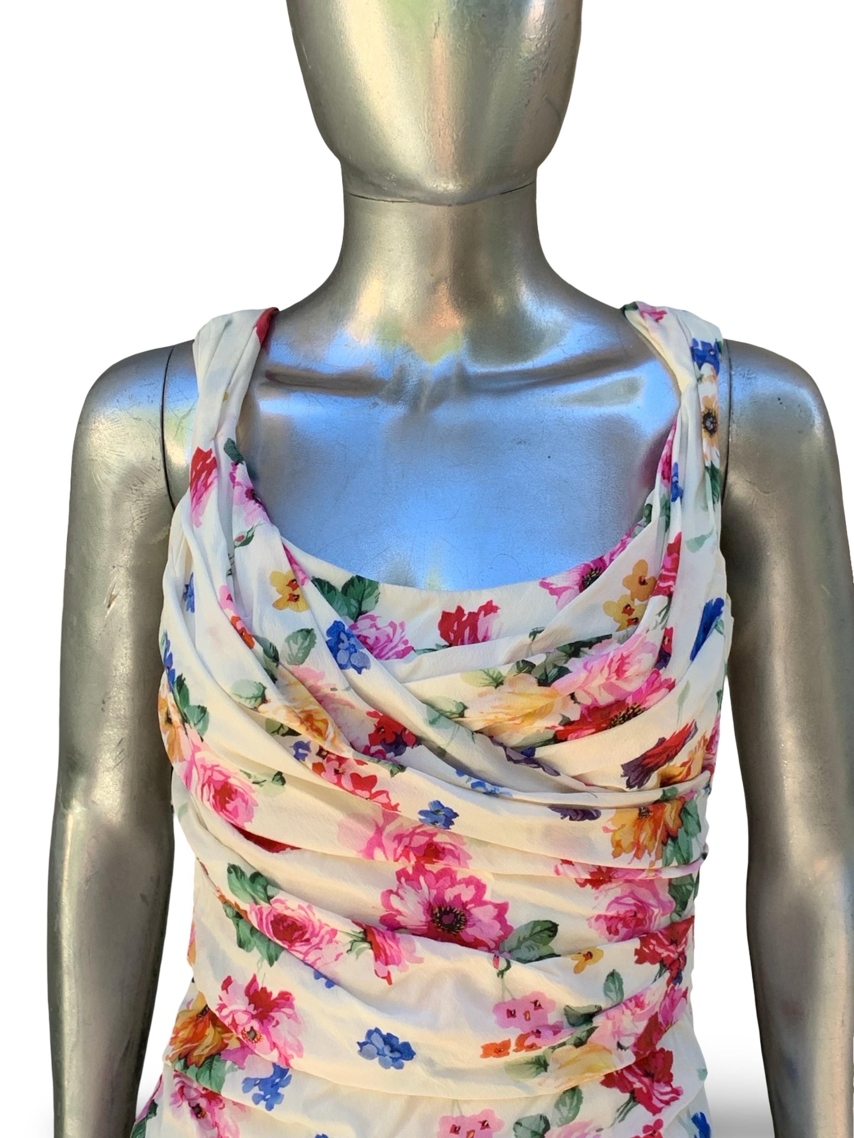Celebrity Owned Dolce And Gabbana Floral Silk Iconic 
