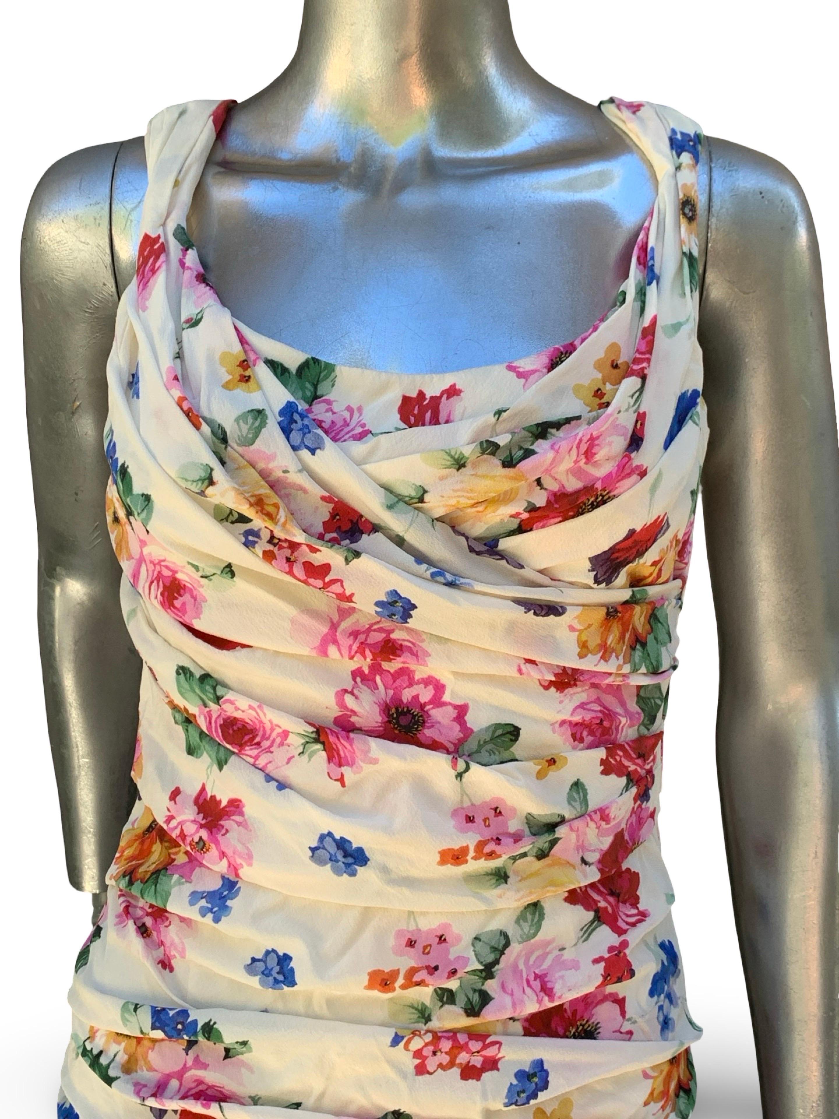 Celebrity Owned Dolce And Gabbana Floral Silk Iconic 