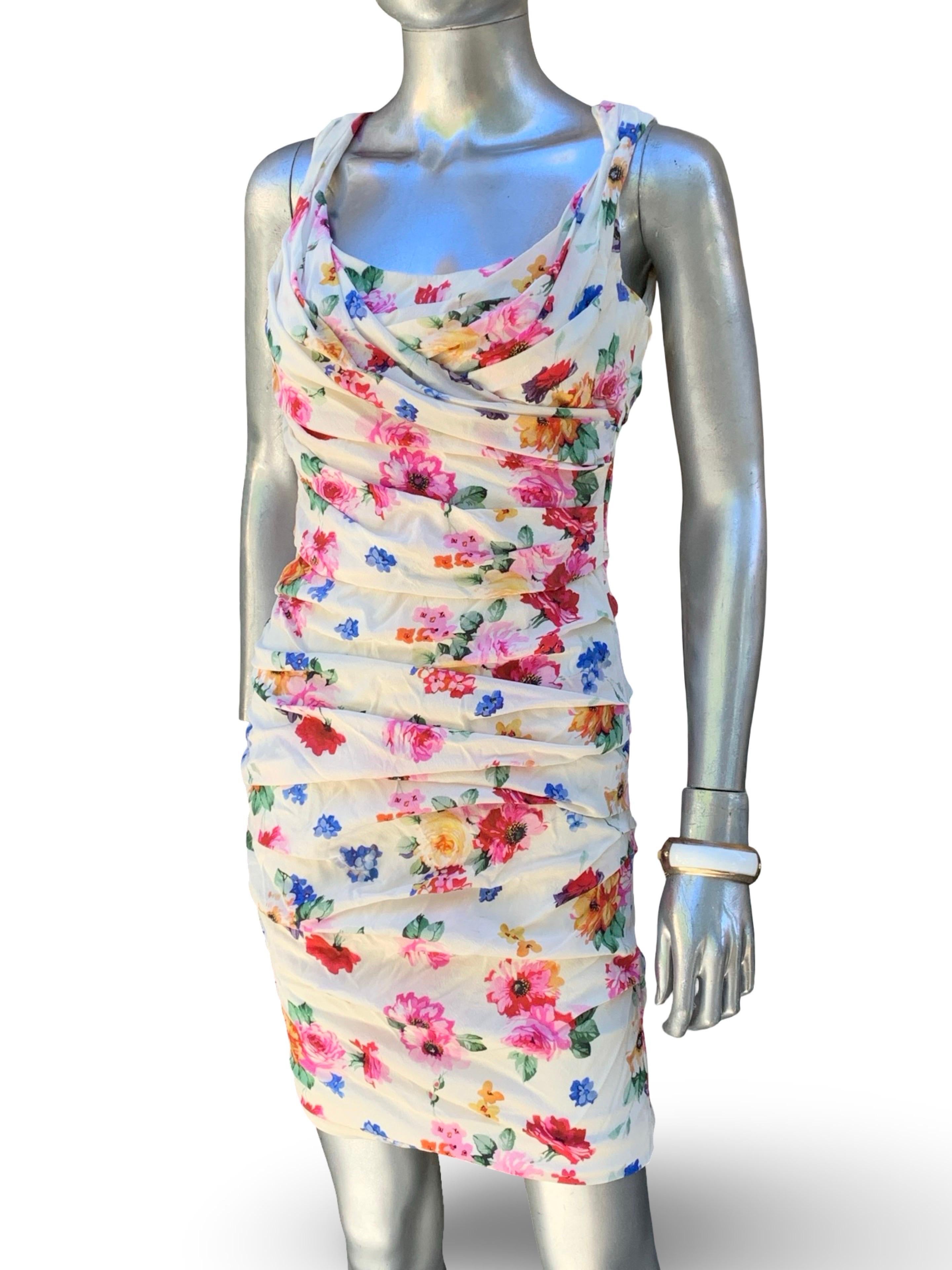 Celebrity Owned Dolce And Gabbana Floral Silk Iconic 