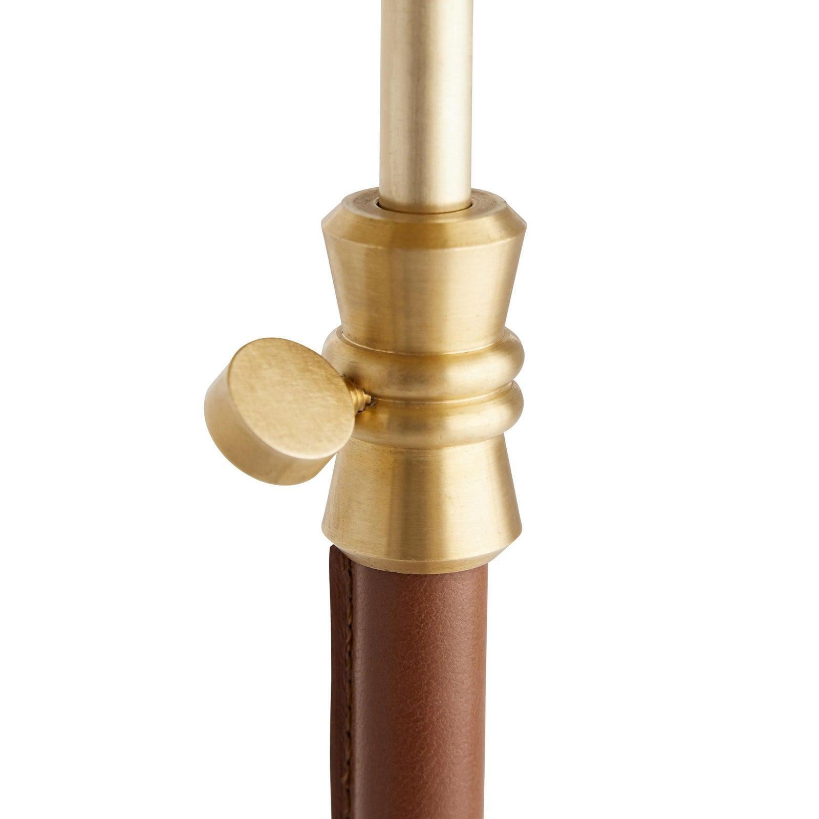 Celerie Kemble for Arteriors Addison Large Accent Table in Brown Leather 2