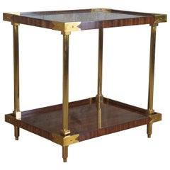 Used Celerie Kemble Henredon William Two Tier Mahogany Rosewood Brass End Table