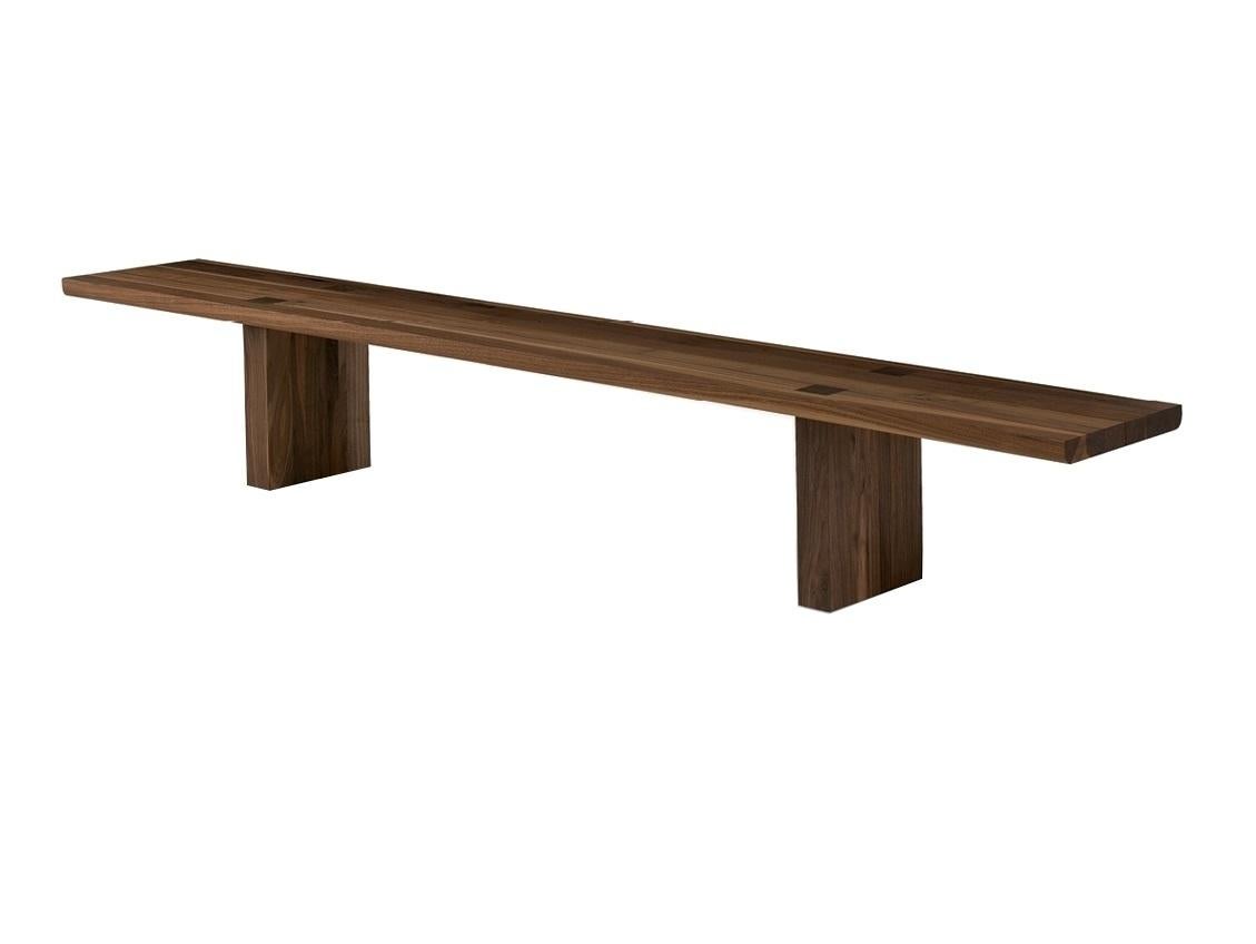 Italian Celerina Walnut Bench By Matteo Thun for Riva1920 Italy For Sale
