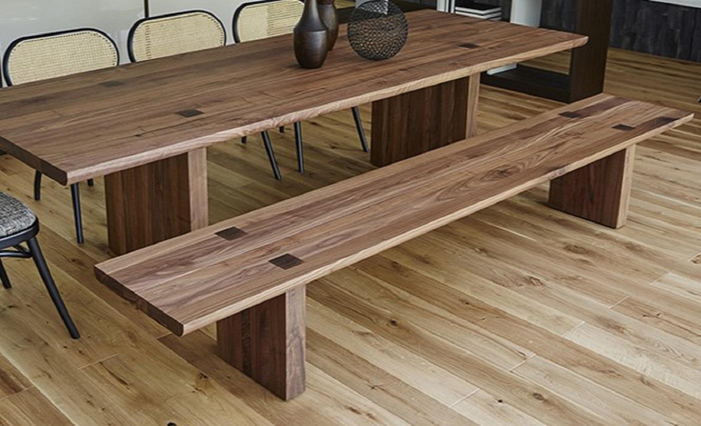 Hand-Crafted Celerina Walnut Bench By Matteo Thun for Riva1920 Italy For Sale