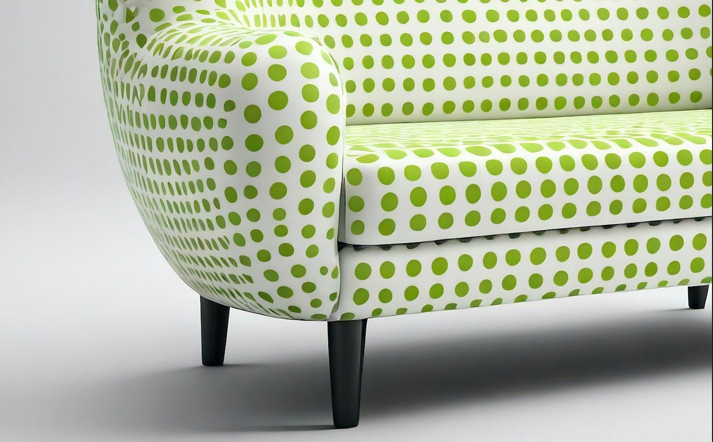 Celery Polkadot-Loungesessel (Moderne der Mitte des Jahrhunderts) im Angebot