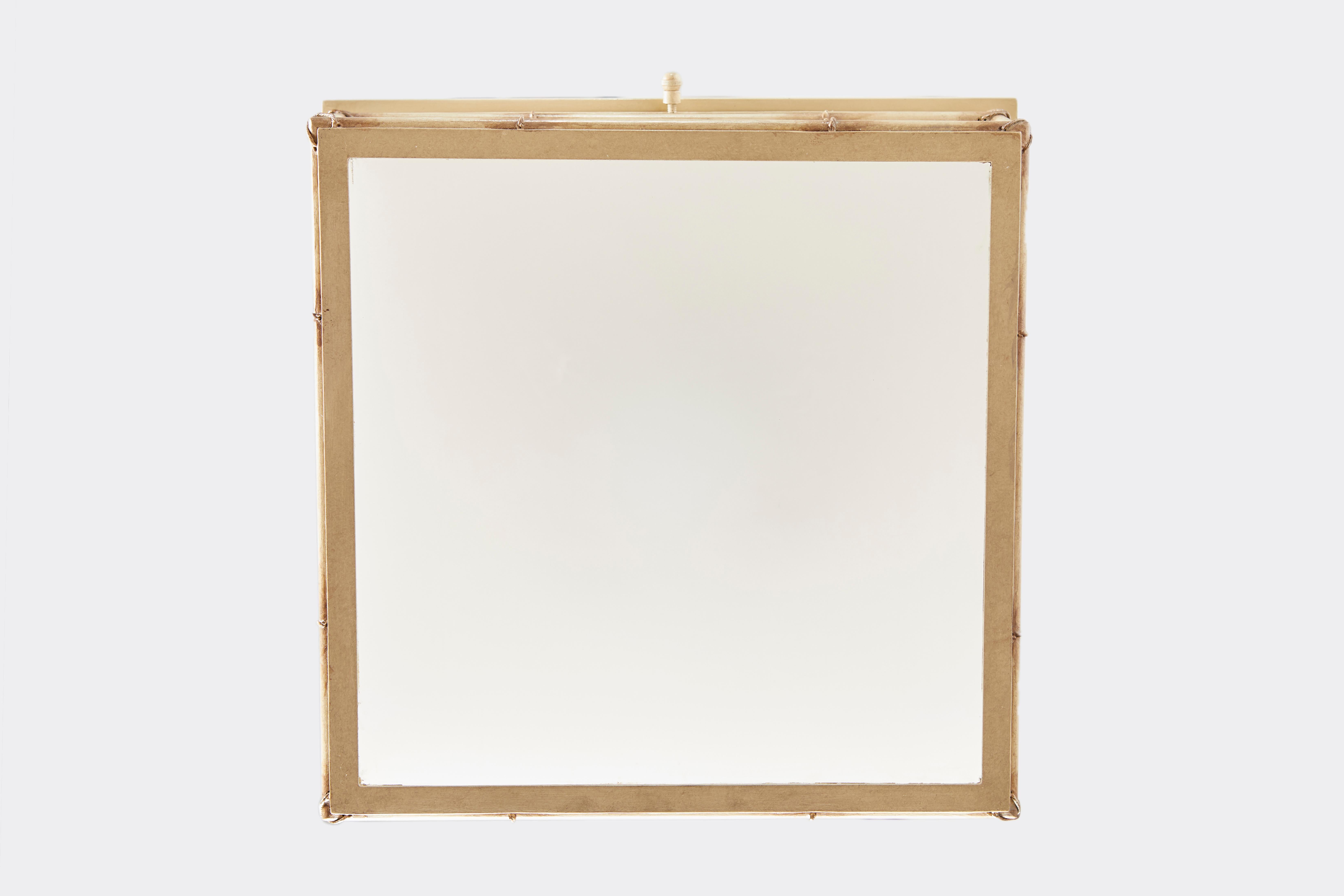 American Celeste Bamboo Flush Mount, by David Duncan, Hand Painted, Gold Faux Bamboo For Sale