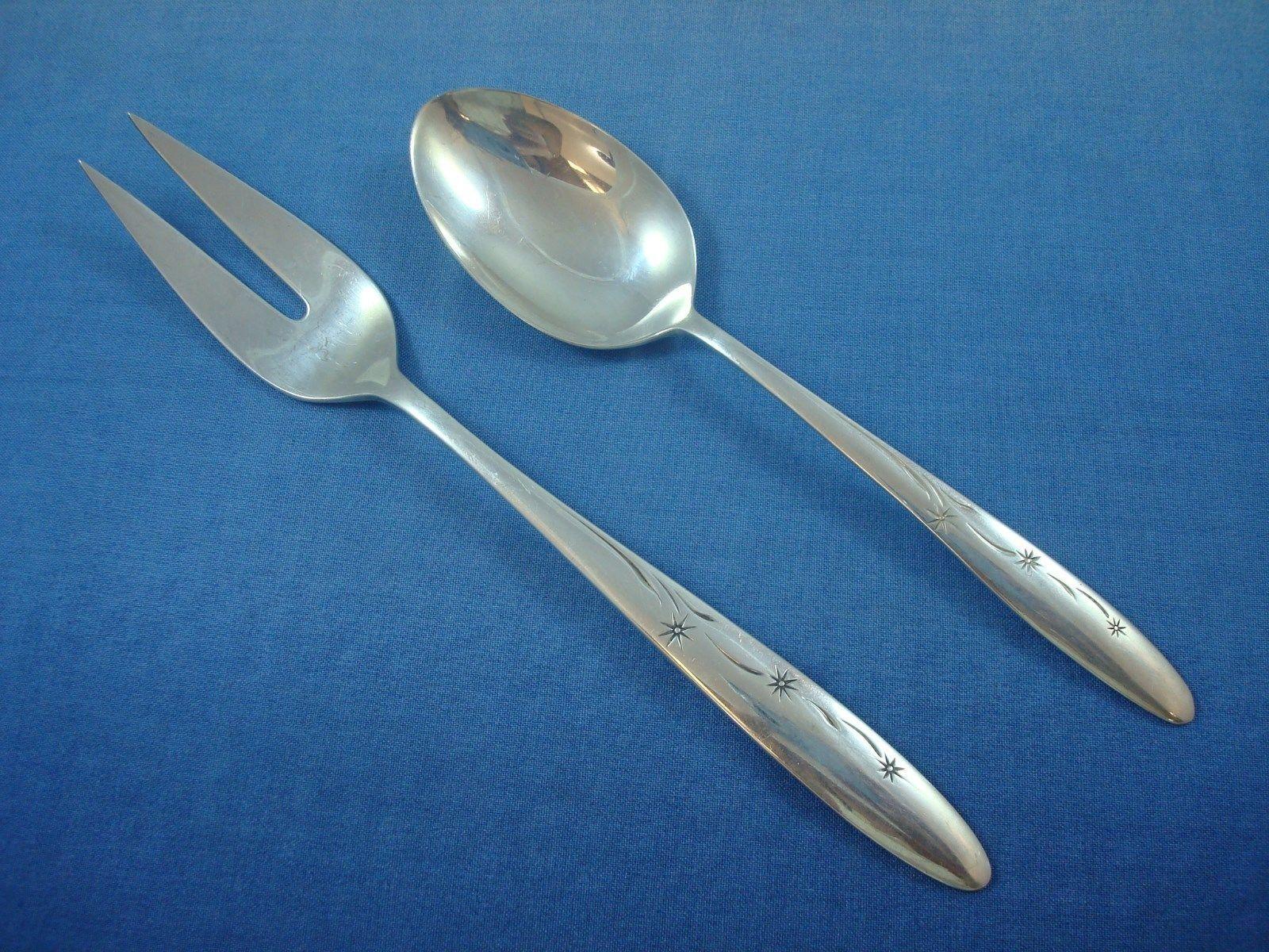 Celeste by Gorham Sterling Silver Flatware Set 8 Service 36 Pcs Mid Century Mod For Sale 1