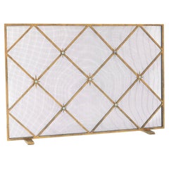 Celeste Fireplace Screen in Aged Gold