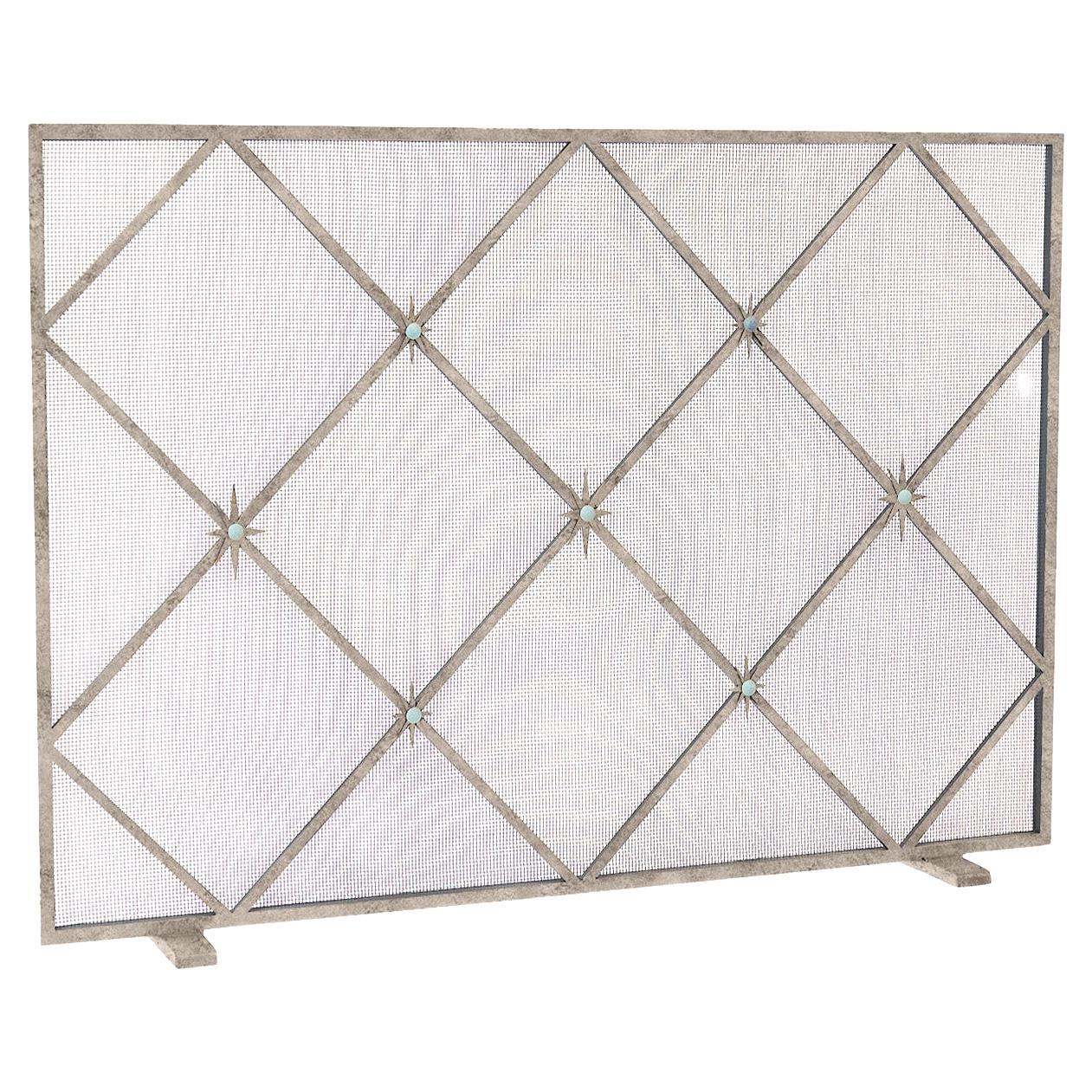 Paravento per caminetto Celeste in A. Silver