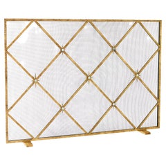 Celeste Fireplace Screen in Brilliant Gold