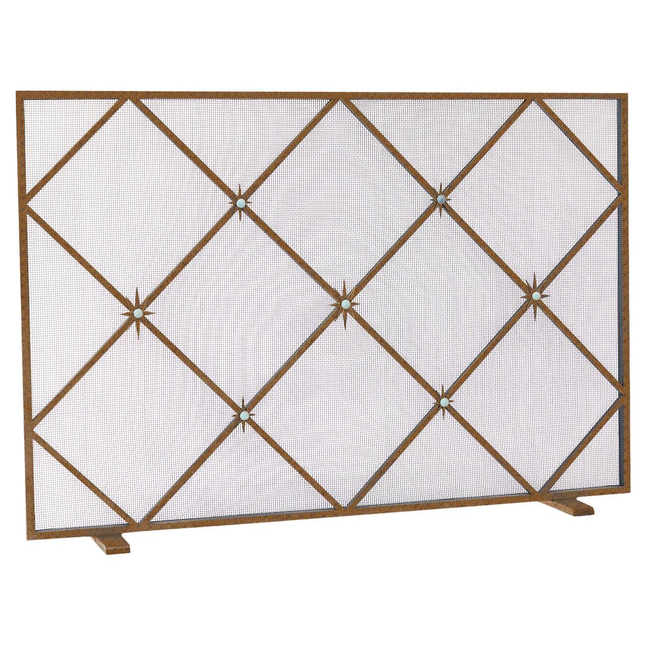 Celeste Fireplace Screen in Tobacco For Sale